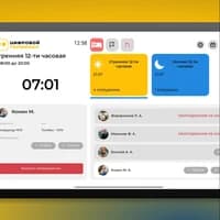 Графики работы оборудования на смене